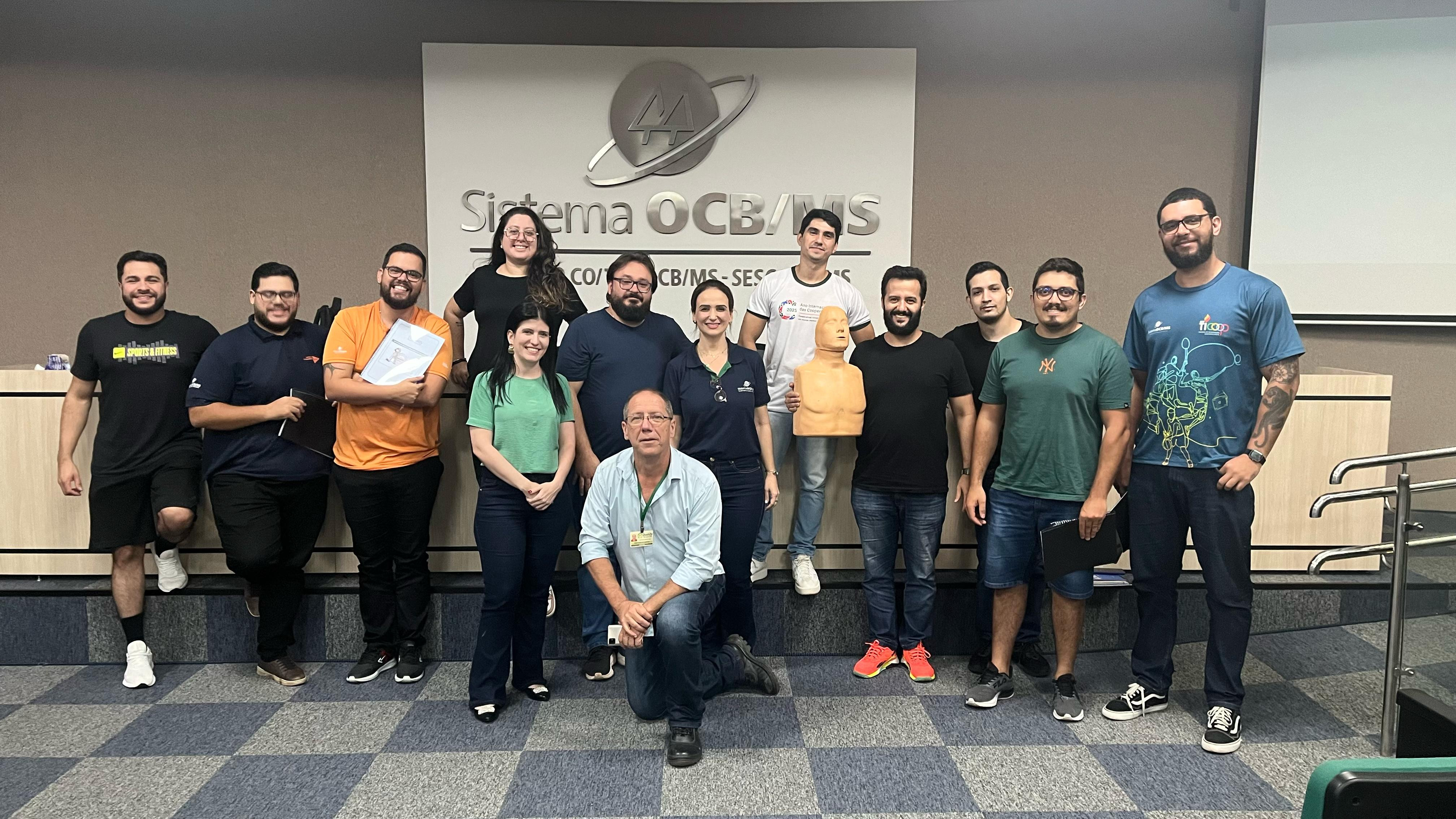 Equipe Sistema OCB/MS em treinamento da brigada de incêndio 2025