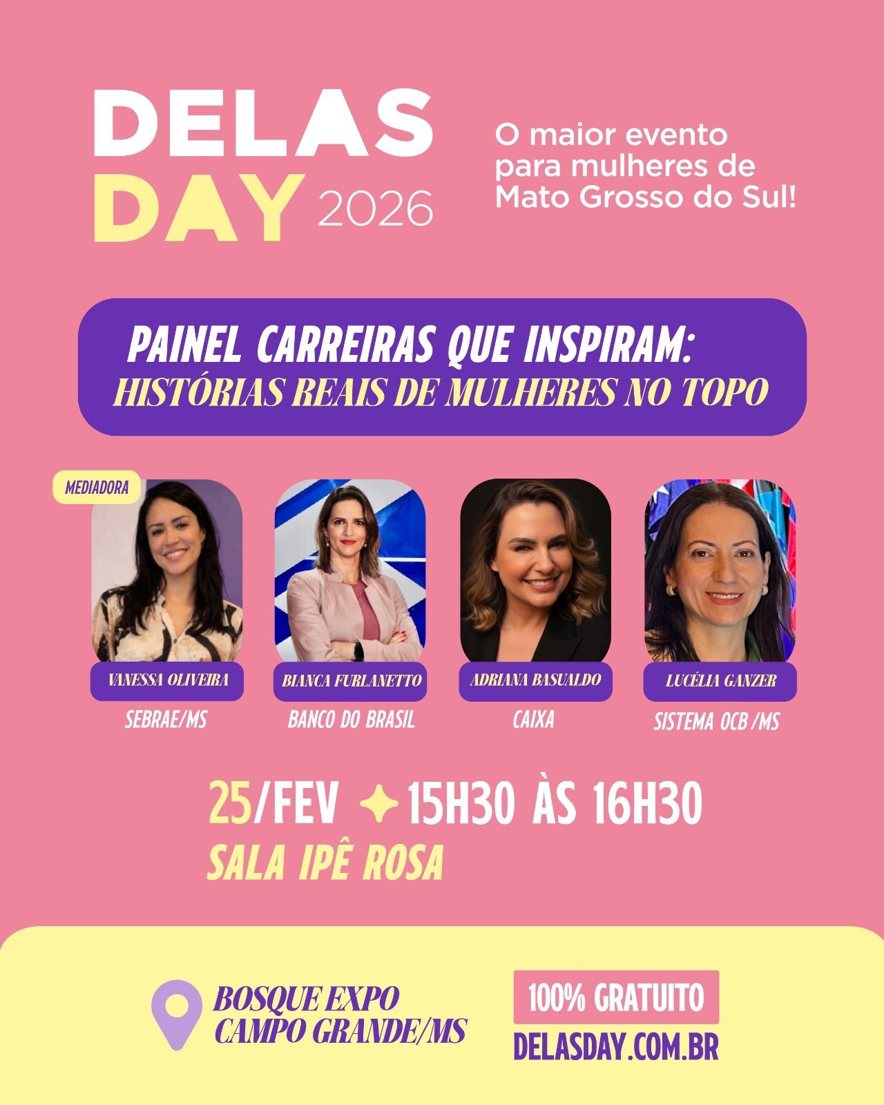 Sistema OCB/MS apresenta case de sucesso em painel no Delas Day