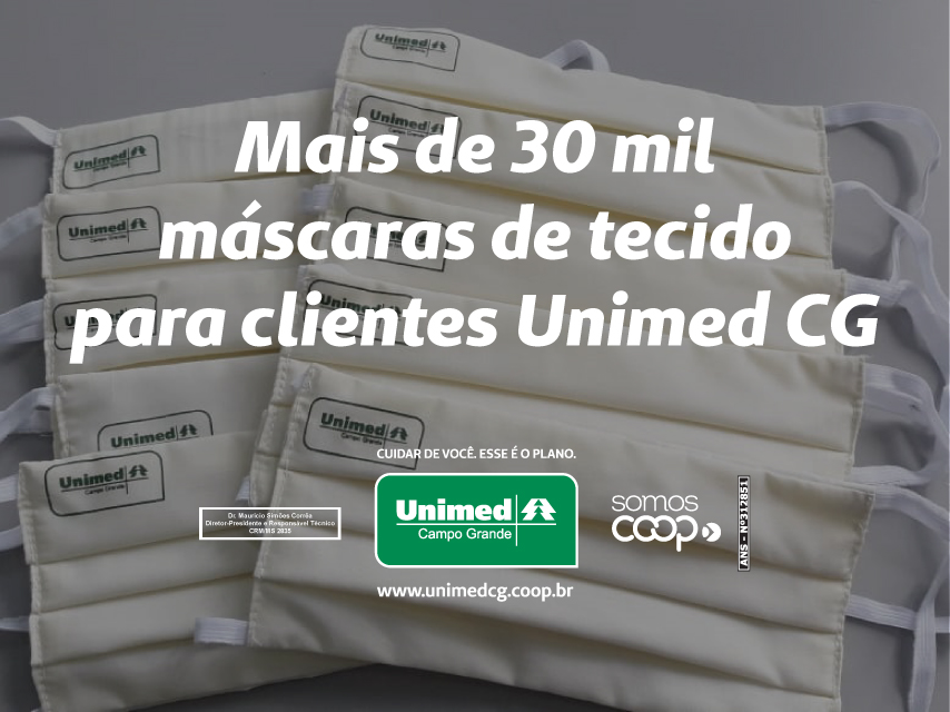 Unimed Campo Grande doa mais de 30 mil máscaras de tecido para clientes