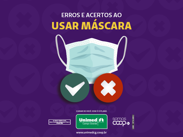 Uso da máscara é essencial na prevencão da Covid-19