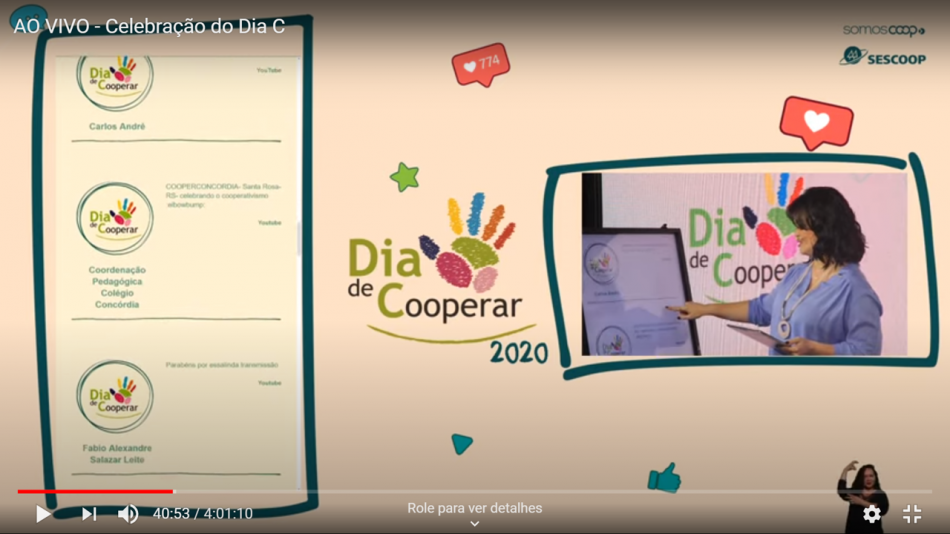 Celebracão do Dia C mostra forca das coops