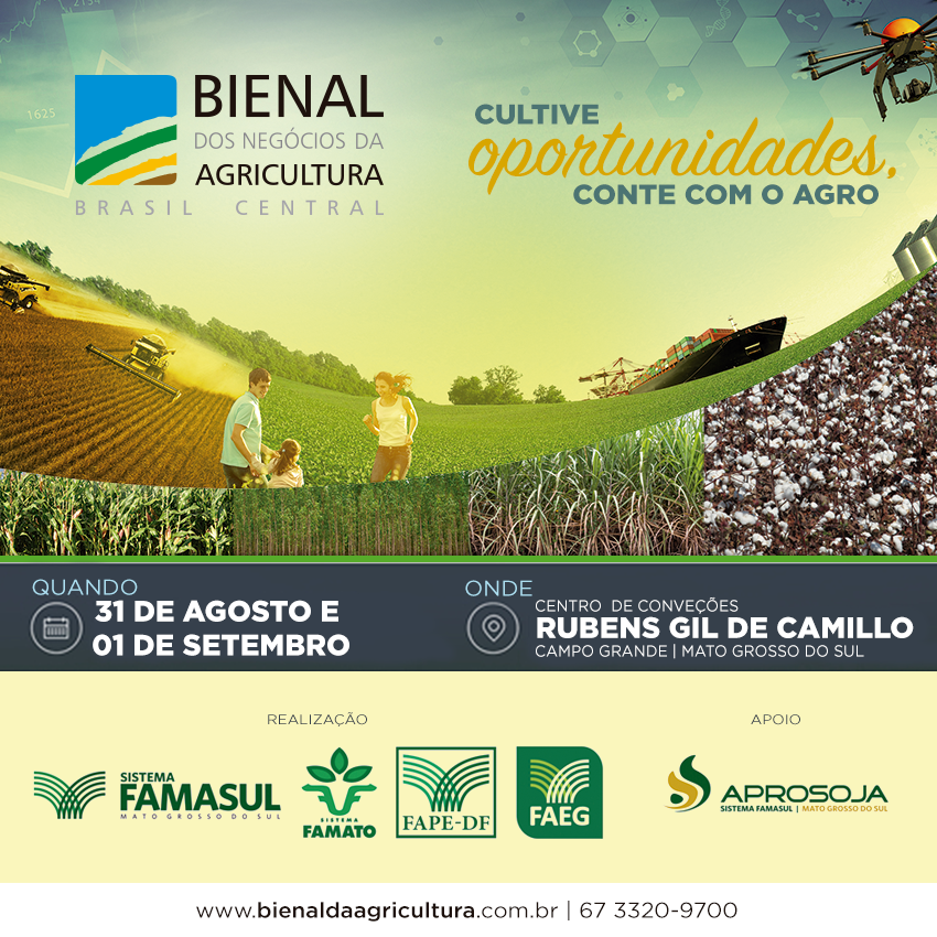 Bienal da Agricultura: CO é responsável por 48,5% da producão nacional de soja