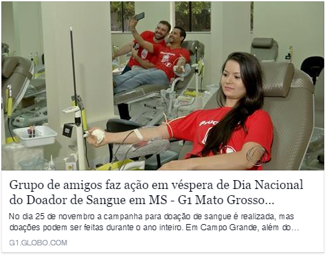 Campanha de Doacão de Sangue do Sistema OCB/MS é destaque na TV