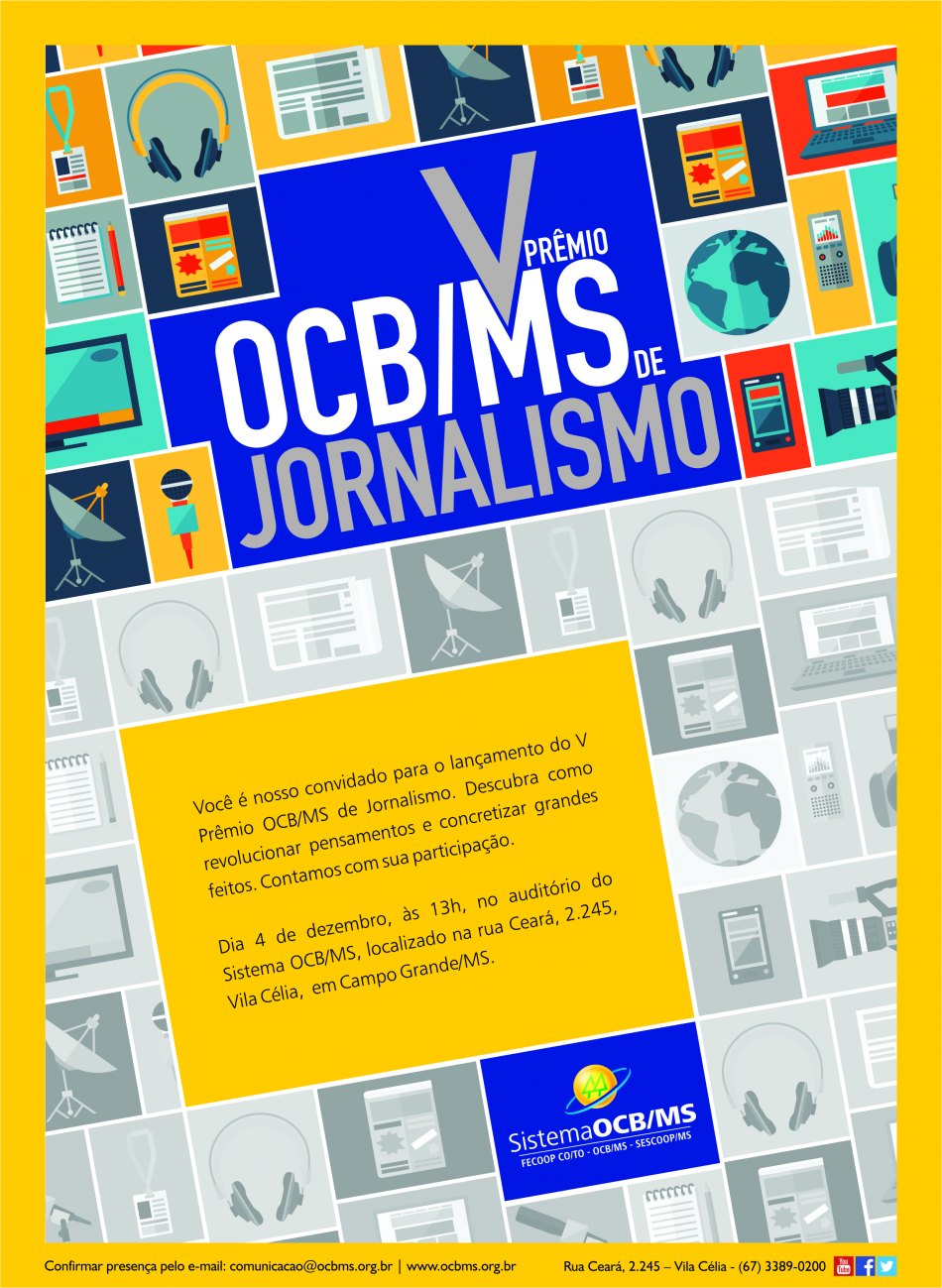 V Prêmio OCB/MS de Jornalismo é lancado dia 4