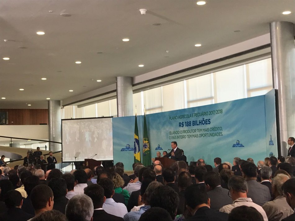 Governo anuncia R$ 190,25 bilhões para o Plano Safra de 2017/2018