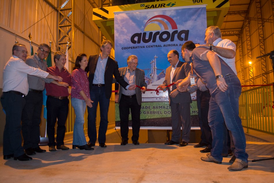 Aurora Alimentos inaugura unidade armazenadora de grãos com presenca de autoridades no MS