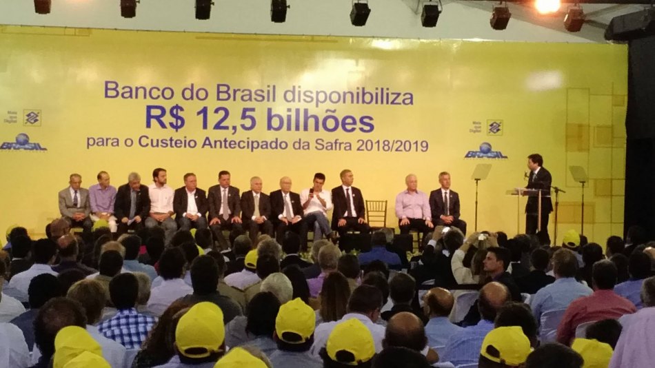 BB vai liberar R$ 12,6 bi para pré-custeio da safra 2018/19