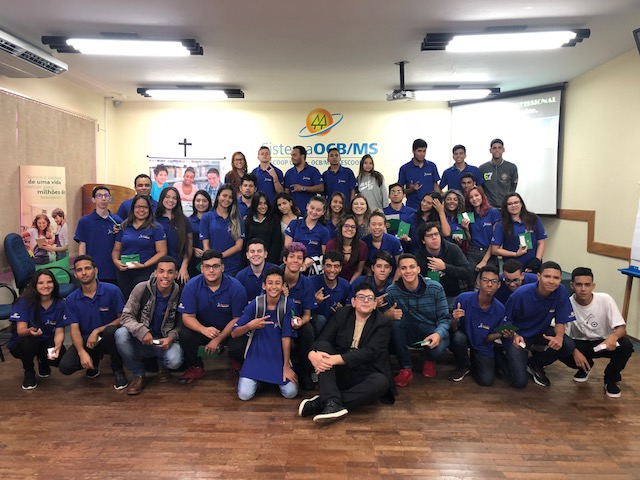 Sistema OCB/MS comemora Dia do Jovem com os alunos do Aprendiz Cooperativo