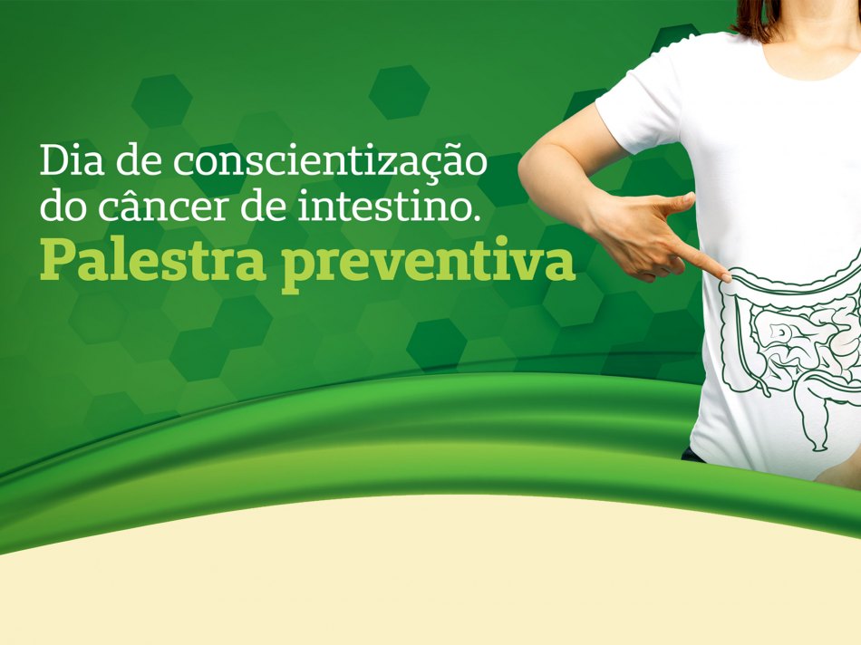 Palestra gratuita debaterá sobre prevencão de câncer de intestino
