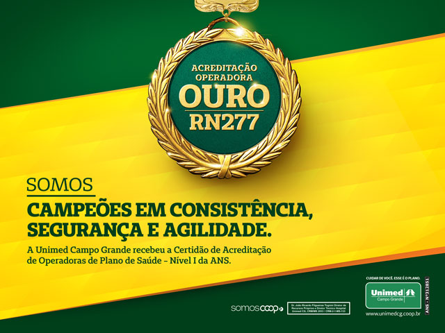 Unimed Campo Grande recebe Acreditacão Operadora Ouro RN 277