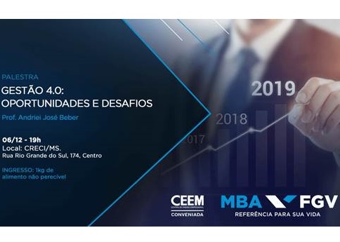 Gestão 4.0: palestra com Andriei José Beber será realizada no dia 6 na Capital