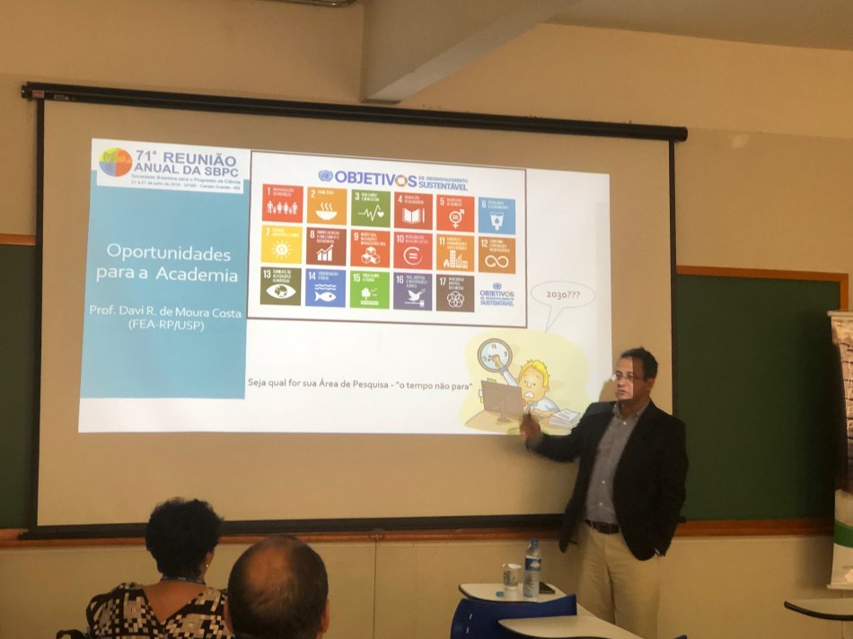 Conferência sobre cooperativismo na 71ª Reunião Anual da SBPC