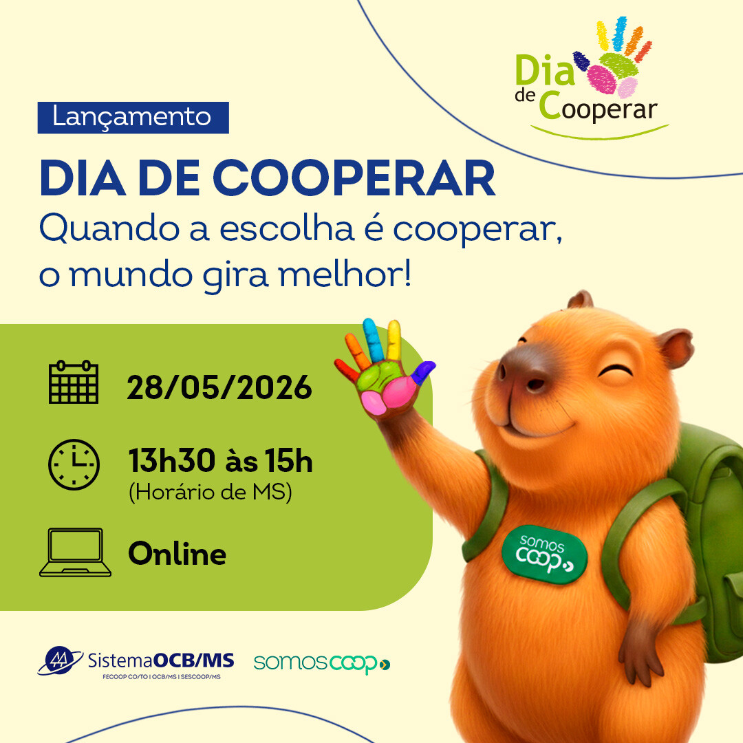 Sistema OCB/MS realiza lançamento do Dia de Cooperar 2026 nesta quinta-feira
