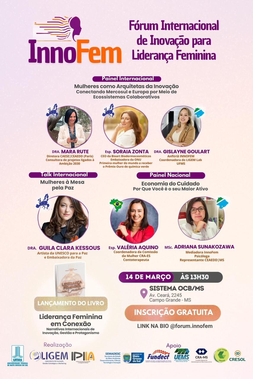 Sistema OCB/MS será palco do Fórum INNOFEM 2026 