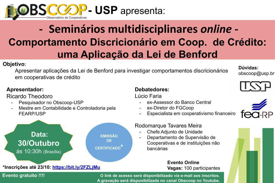 FEA-RP discute comportamento discricionário do gestor em cooperativas de crédito