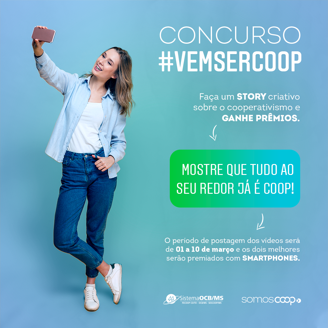 Concurso #VemSerCoop premia melhores stories sobre cooperativismo