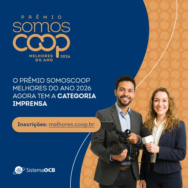 Prêmio SomosCoop 2026 abre inscrições para categoria Imprensa 