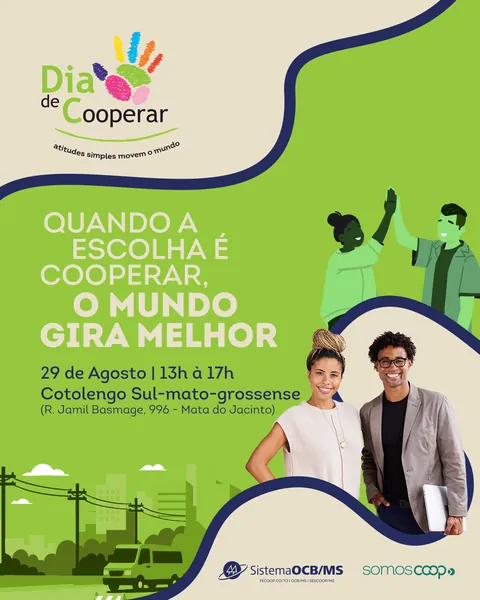 Dia de Cooperar promove tarde de serviços gratuitos e solidariedade em Campo Grande